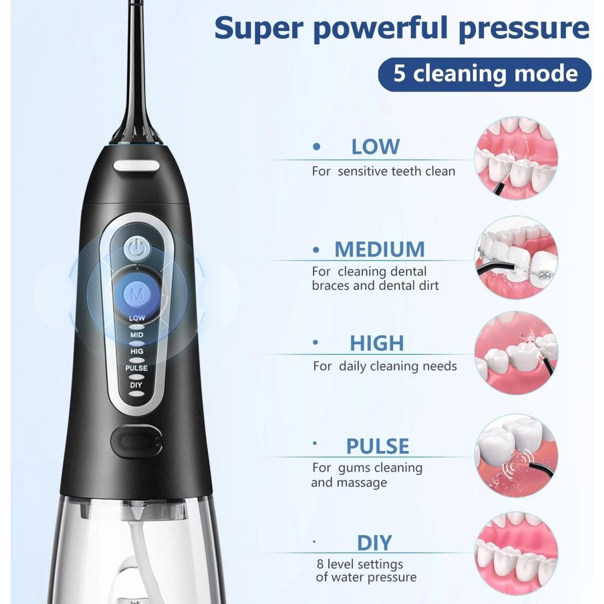 Oral Irrigator USB Rechargeable Water Flosser - Glam Global UK