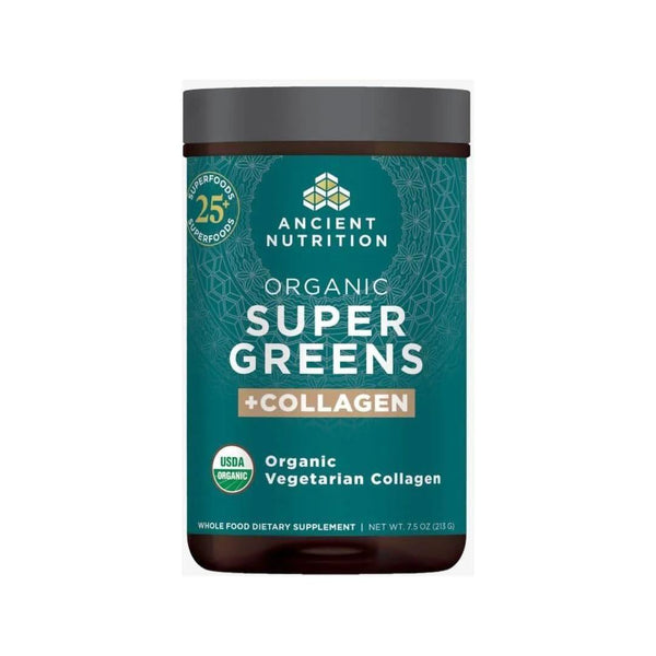 Ancient Nutrition Organic SuperGreens +Collagen Powder - 213g - Glam Global UKAncient Nutrition