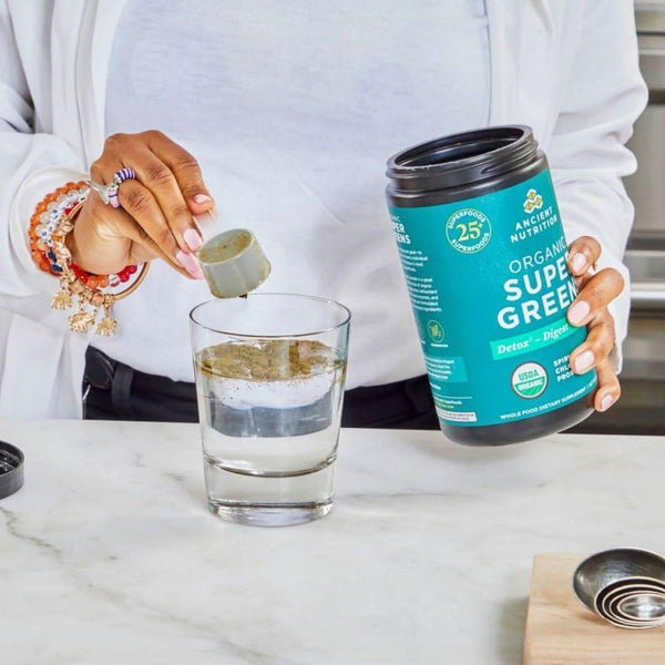 Ancient Nutrition Organic SuperGreens - Greens Flavour - 25 Servings - Glam Global UKAncient Nutrition