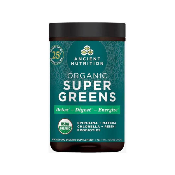 Ancient Nutrition Organic SuperGreens - Greens Flavour - 25 Servings - Glam Global UKAncient Nutrition