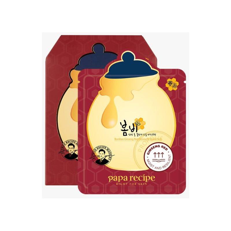 papa recipe Bombee Ginseng Red Honey Oil Mask Pack Set 20g x 10 pcs - Glam Global UK