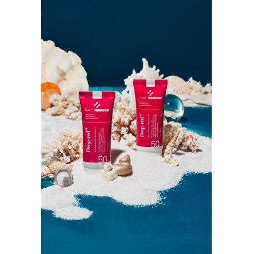 PAUL MEDISON Deep - Red Sun Cream SPF50 PA+++ – 60ml | UV Protection, Matte Finish & Long - Lasting Durability - Glam Global UKPAUL MEDISON