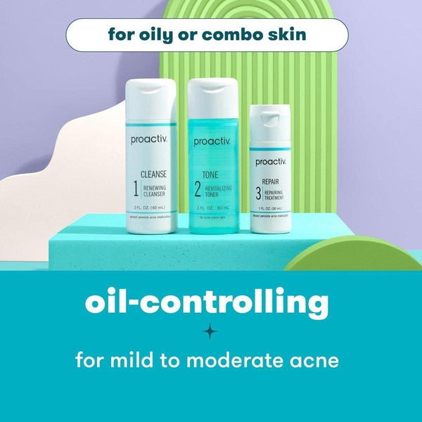Proactiv 3 Step Acne Treatment - Benzoyl Peroxide Face Wash - 30 Day Complete Acne Skin Care Kit - Glam Global UKProactiv