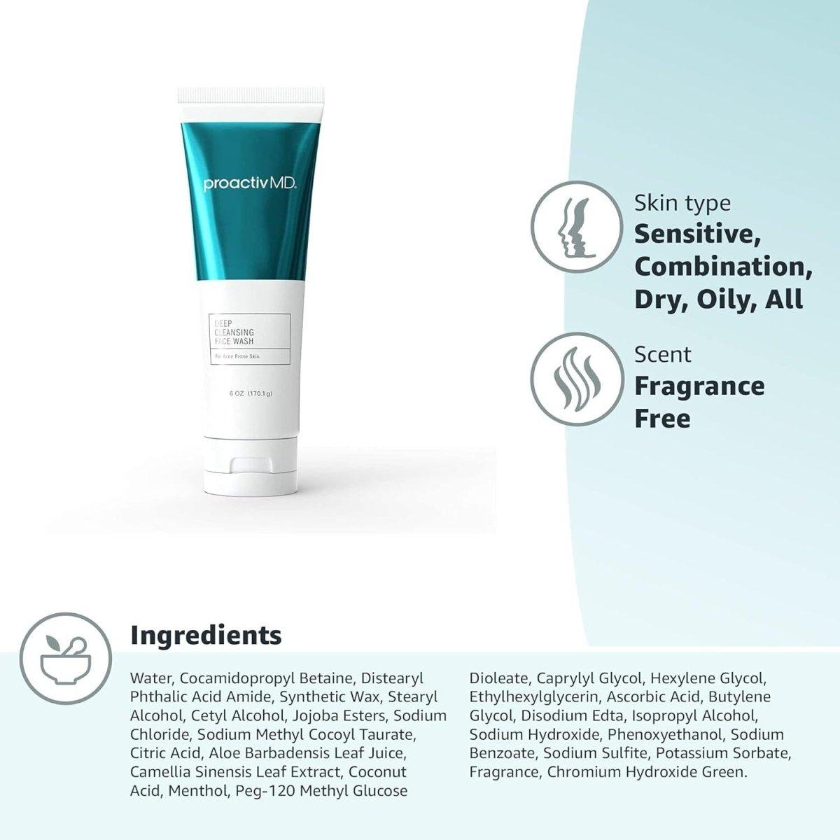 Proactiv md Exfoliating Face Wash - Sensitive Skin - 180ml - Glam Global UK