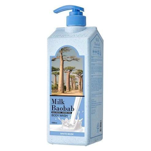 BIOKLASSE MILK BAOBAB Body Wash – White Musk 1000ml | Nourishing, pH-Balanced & Luxuriously Scented