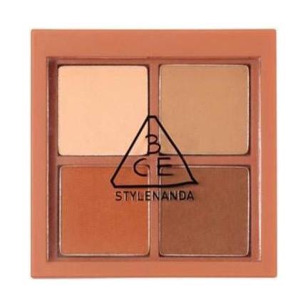 3CE Mini Multi Eye Color Palette – 3.5g (#Brown Rum) | Warm Orange-Brown Shades for Depth & Definition