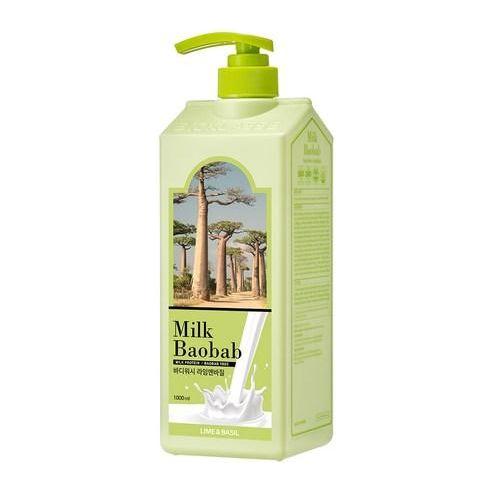 BIOKLASSE MILK BAOBAB Body Wash – Lime &amp; Basil – 500ml | Energising Vitamin-Rich Cleanser