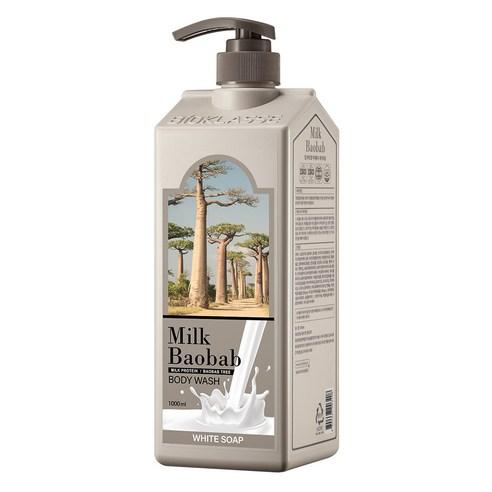 BIOKLASSE MILK BAOBAB Body Wash – 1000ml | Gentle Cleansing & Long-Lasting White Soap Fragrance