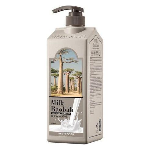 BIOKLASSE MILK BAOBAB Body Wash – 1000ml | Gentle Cleansing & Long-Lasting White Soap Fragrance