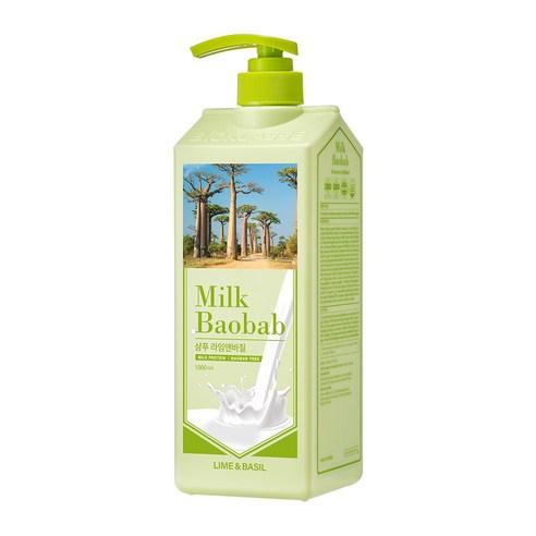 BIOKLASSE MILK BAOBAB Hair Shampoo 1000ml – Lime & Basil | Scalp Refresh & Strengthening Care