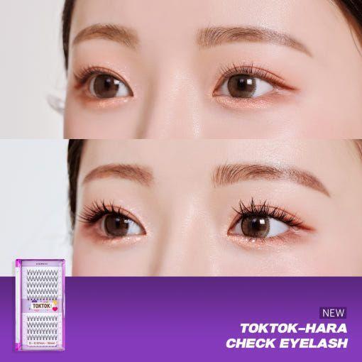 CORINGCO Toktok-Hara Check Eyelash – 100pcs (3 Types) | Soft, Customisable Clusters for Naturally Defined Lashes