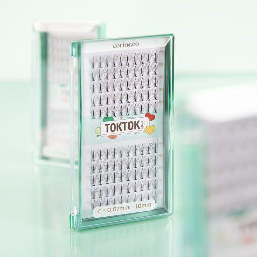 CORINGCO Toktok-Hara W Eyelash Set – 100pcs (4 Types) | Customisable Volume with Easy Application