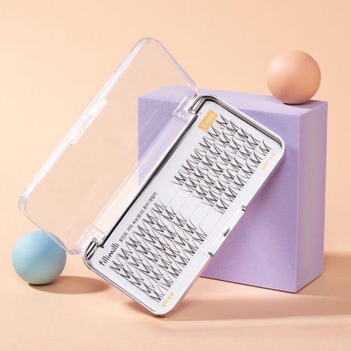 Fillimilli Point Piece Lashes #Pure Daily (9mm) – Natural Volume Lash Clusters (60pcs)