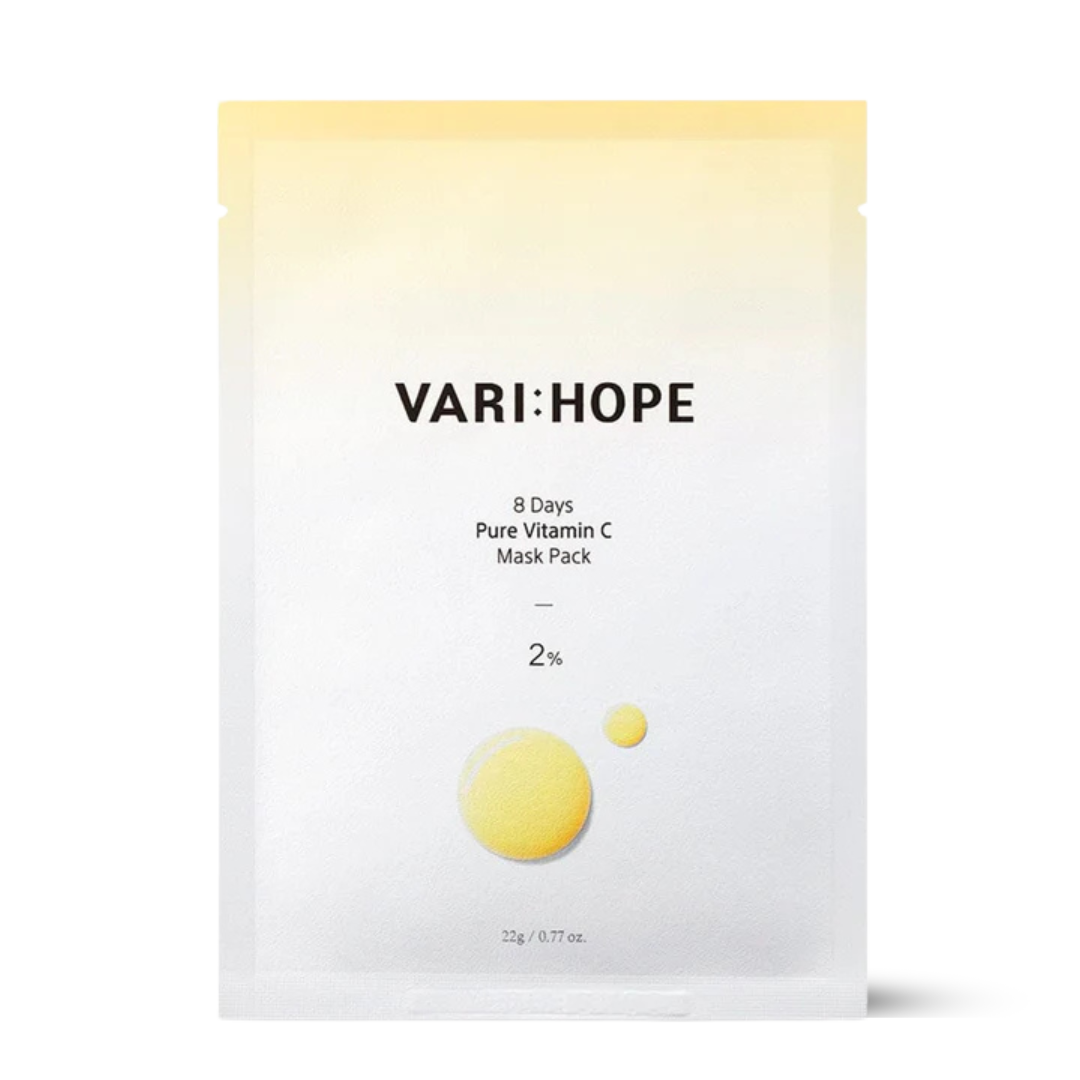 VARIHOPE 8 Days Pure Vitamin C Mask Pack (22g x 5ea) | Instant Brightening & Hydration