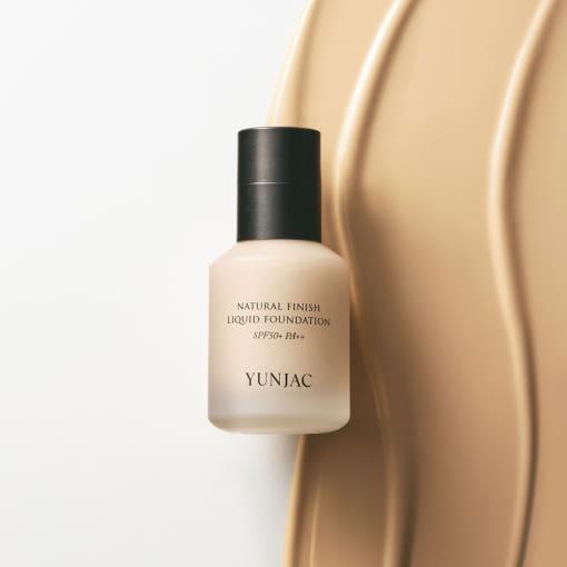 YUNJAC Natural Finish Liquid Foundation SPF50+ PA++ - 40ml | Hydrating & Radiant Coverage