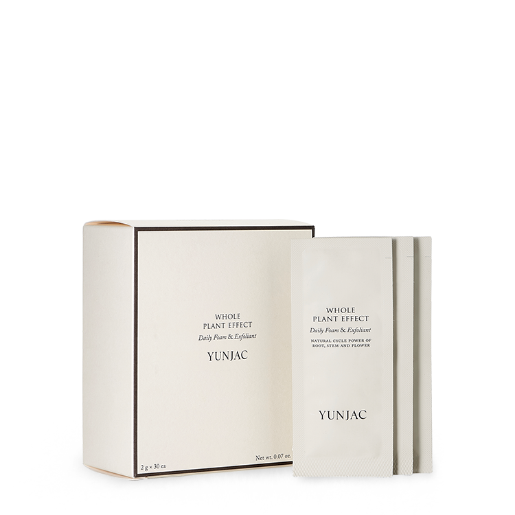 YUNJAC Whole Plant Effect Daily Foam & Exfoliant - 2g × 16ea | Gentle Exfoliation & Deep Cleansing