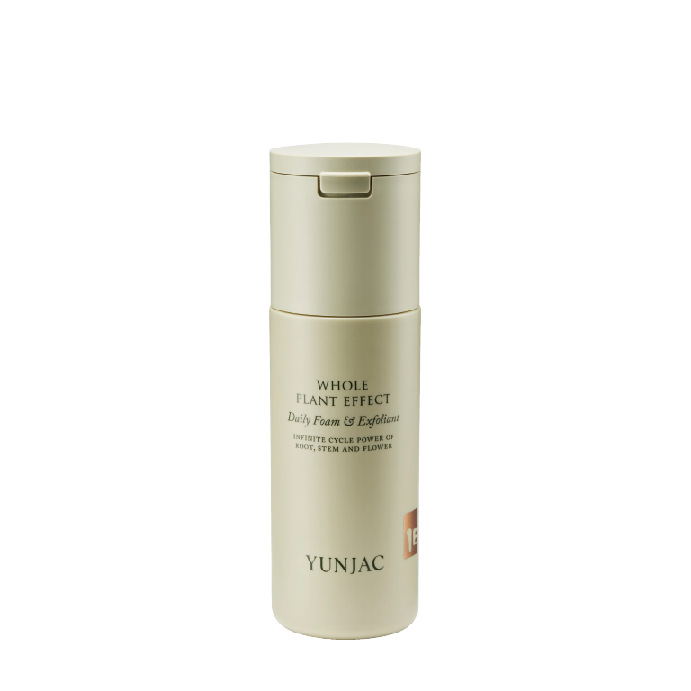 YUNJAC Whole Plant Effect Daily Foam & Exfoliant - 80g (Bottle) | Antioxidant-Rich Cleansing & Exfoliation