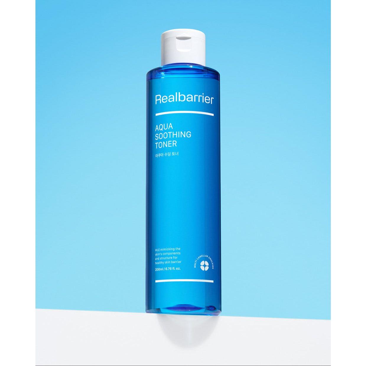 Real Barrier Aqua Soothing Toner – 190ml | Calms, Cools &amp; Hydrates with 5x Hyaluronic Acid