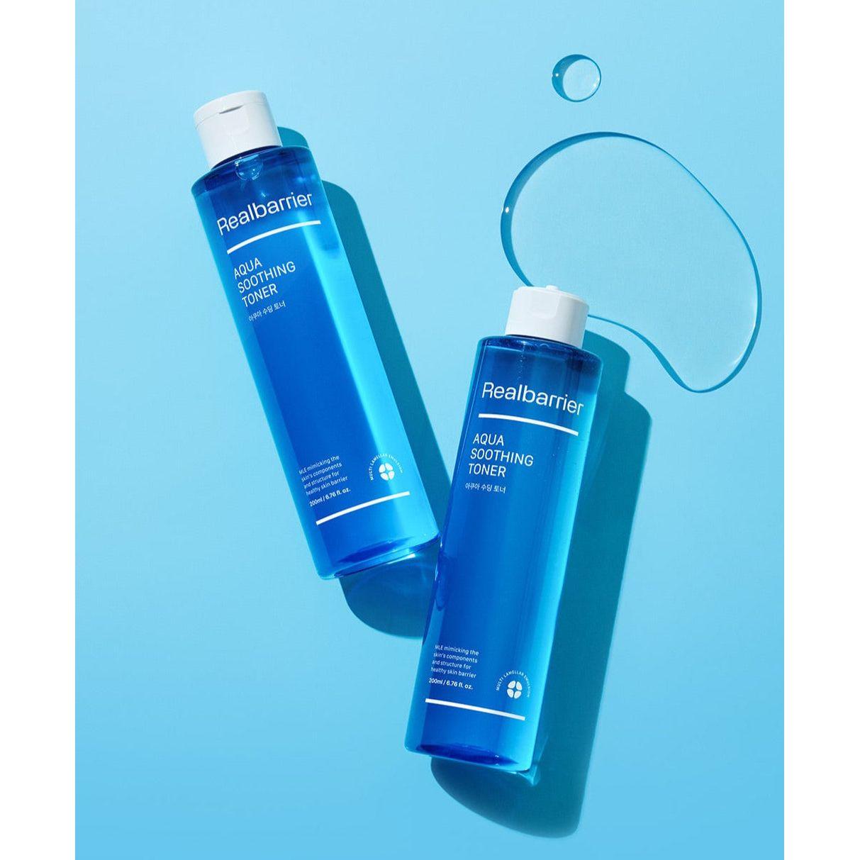Real Barrier Aqua Soothing Toner – 190ml | Calms, Cools &amp; Hydrates with 5x Hyaluronic Acid