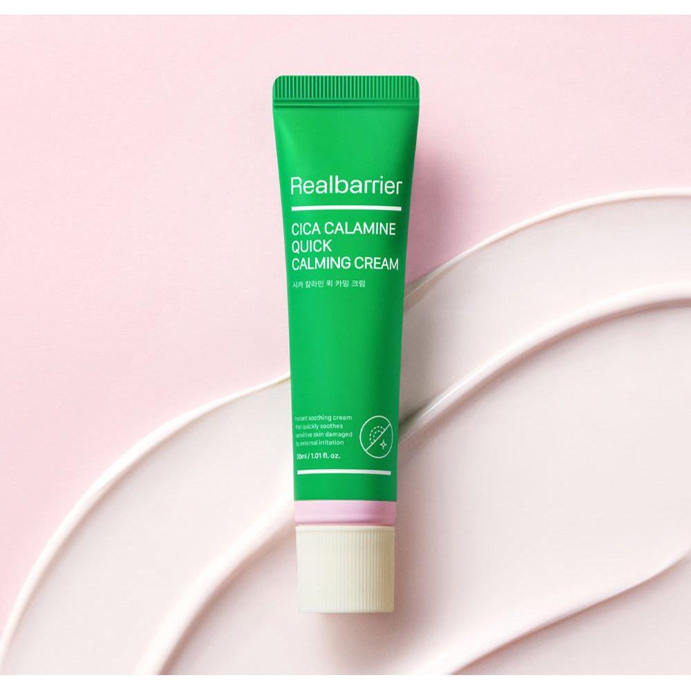 Real Barrier Cica Calamine Quick Calming Cream – 30ml | Fast-Acting Soothing Cream for Redness, Breakouts &amp; Sensitive Skin