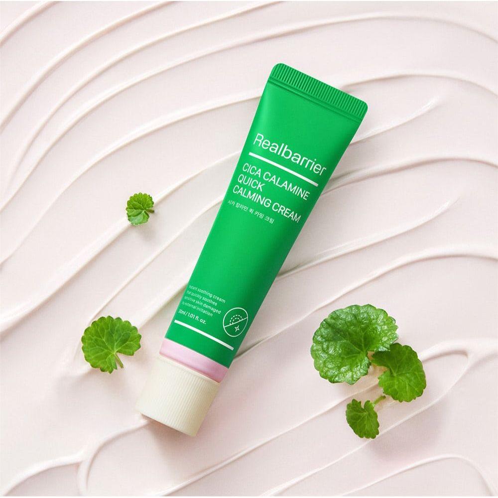 Real Barrier Cica Calamine Quick Calming Cream – 30ml | Fast-Acting Soothing Cream for Redness, Breakouts &amp; Sensitive Skin