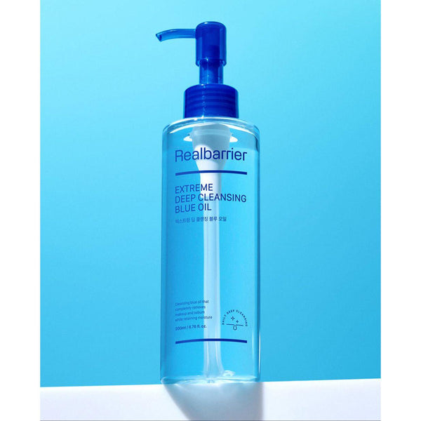 Real Barrier Extreme Deep Cleansing Blue Oil – 200ml | Pore-Purifying &amp; Moisture-Preserving Cleansing Oil