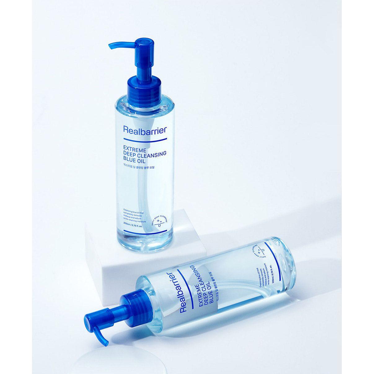 Real Barrier Extreme Deep Cleansing Blue Oil – 200ml | Pore-Purifying &amp; Moisture-Preserving Cleansing Oil