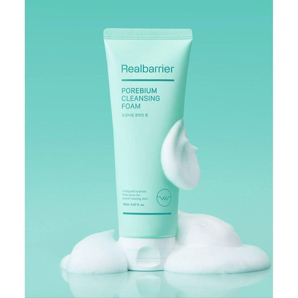 Real Barrier Porebium Cleansing Foam – 120ml | Deep Pore Cleanser for Oily &amp; Combination Skin