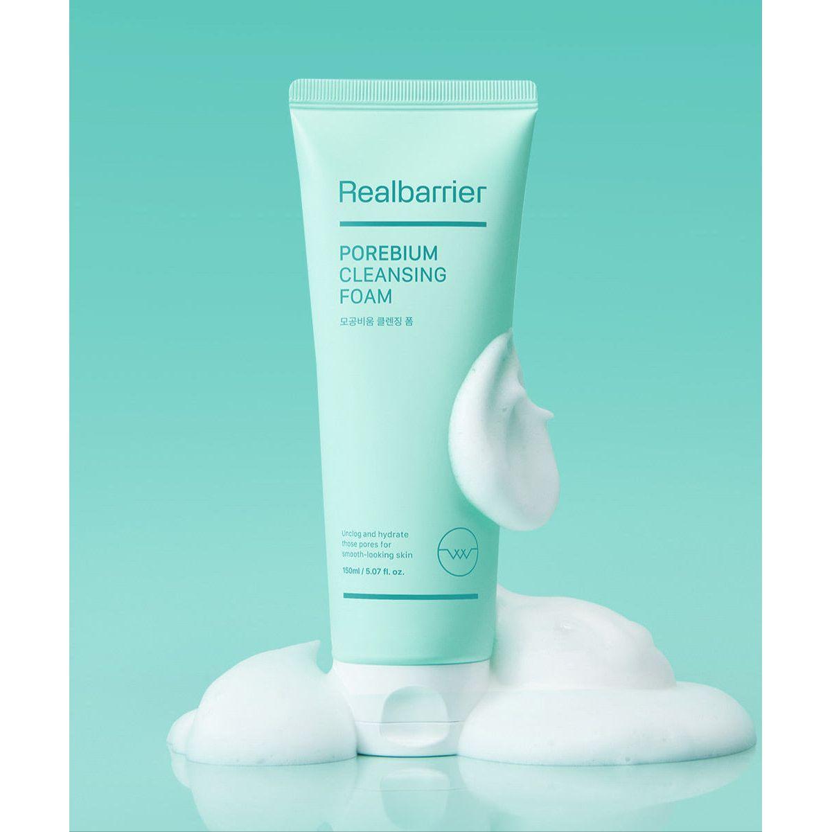 Real Barrier Porebium Cleansing Foam – 150ml | Deep Pore Cleanser for Smooth, Hydrated Skin