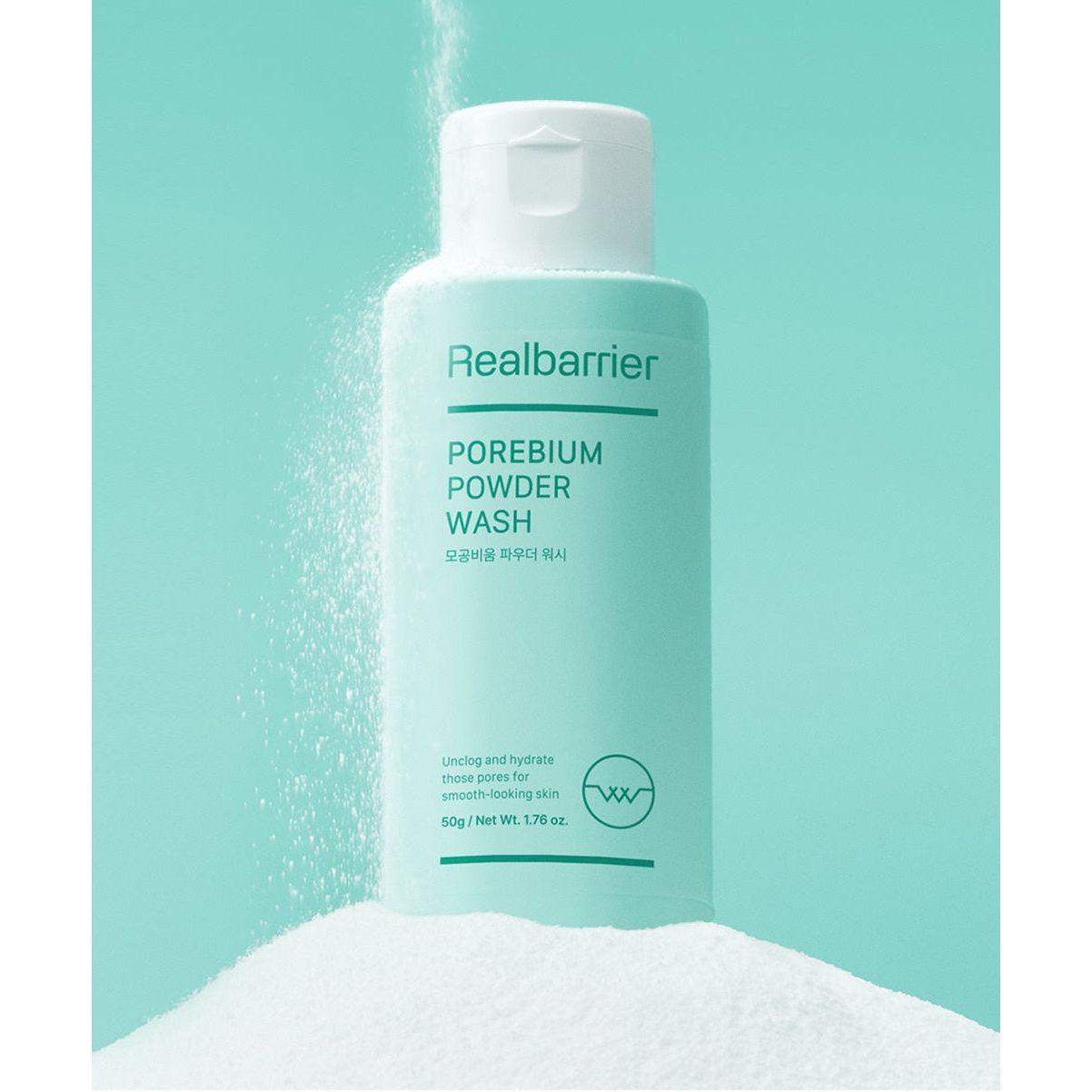 Real Barrier Porebium Powder Wash – 50g | Deep Pore Cleansing & Gentle Exfoliation