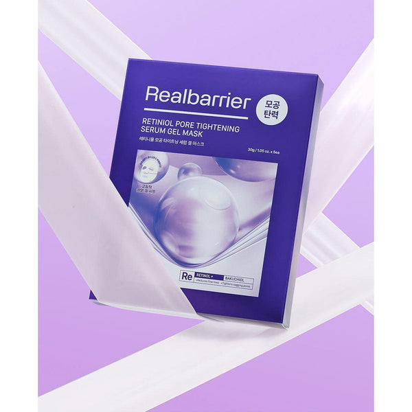 Real Barrier Retinol Pore Tightening Serum Gel Mask – 30g (5 Sheets) | Pore-Refining &amp; Skin-Smoothing Gel Treatment