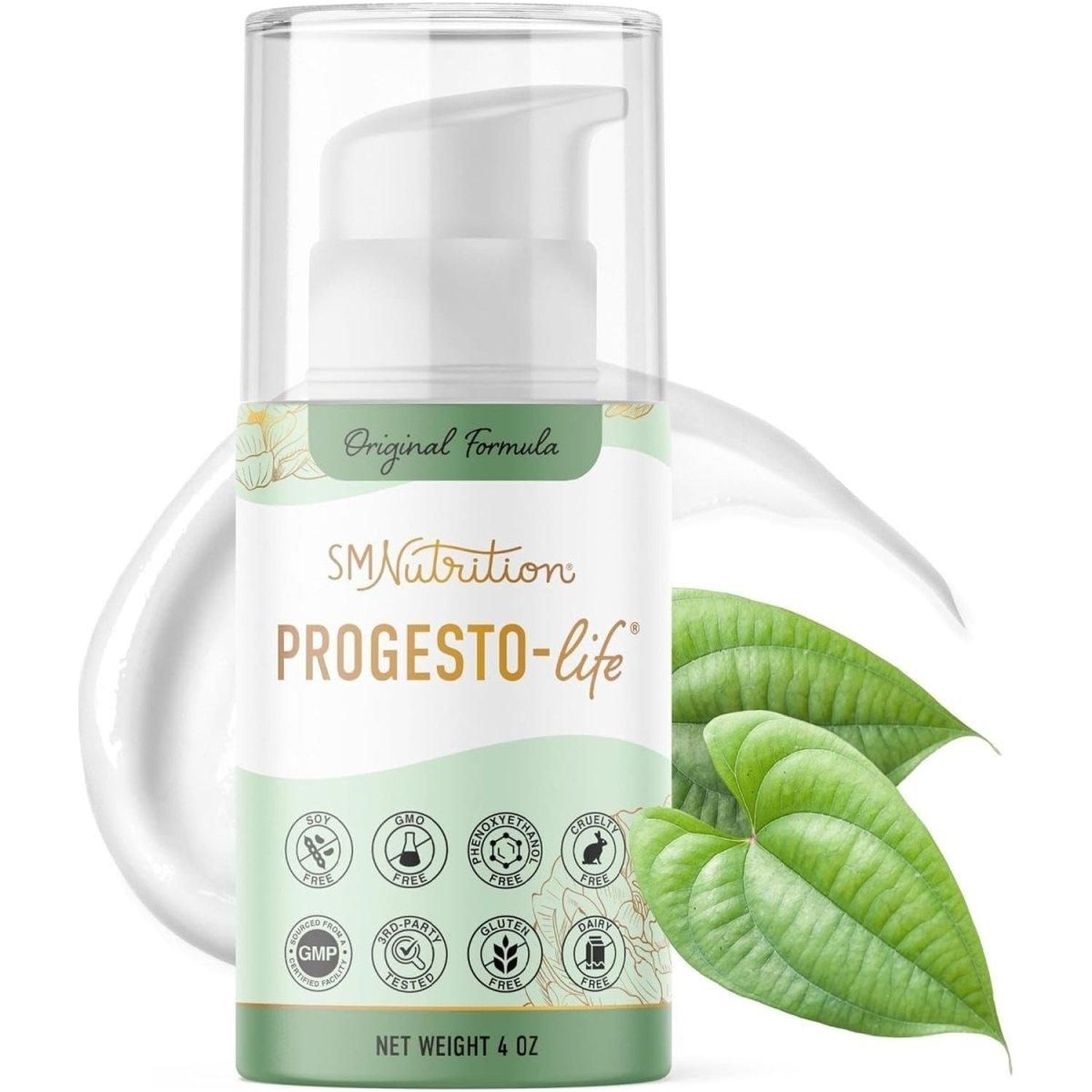 Progesterone Cream for Women | 2000Mg USP Micronized Progesterone for Balance & Menstrual Support | 4Oz Pump (~96 Servings) | Soy - Free, Gluten - Free, Dairy - Free, Phenoxyethanol - Free, Cruelty - Free - Glam Global UK