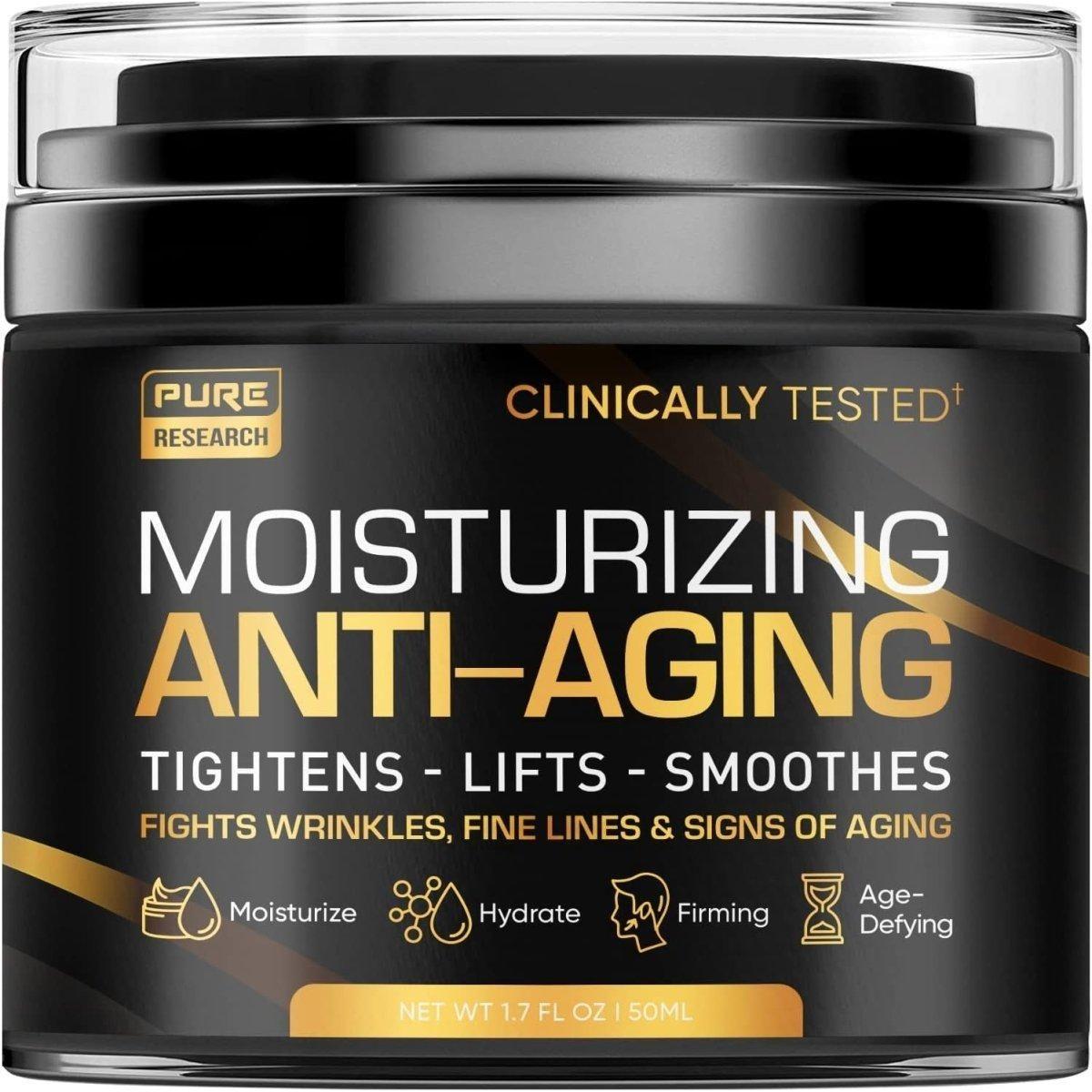 Pure Research Moisturising Anti-Aging Cream for Men - 50ml - Glam Global UK