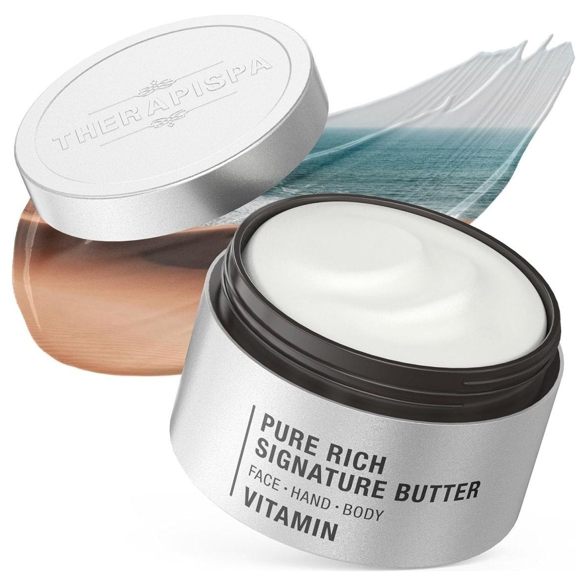 Pure Rich Body Butter - Super Creamy with Ceramides, Hyaluronic Acid, Niacinamide (B3), Panthenol (B5), and Shea Butter for Deep Hydration and Repairing Dry Skin (Vitamin, 7 Oz) - Glam Global UK