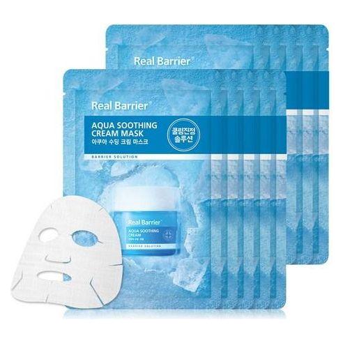 [Real Barrier] Aqua Soothing Cream Mask Sheet 30ml X 10ea - Glam Global UKReal Barrier