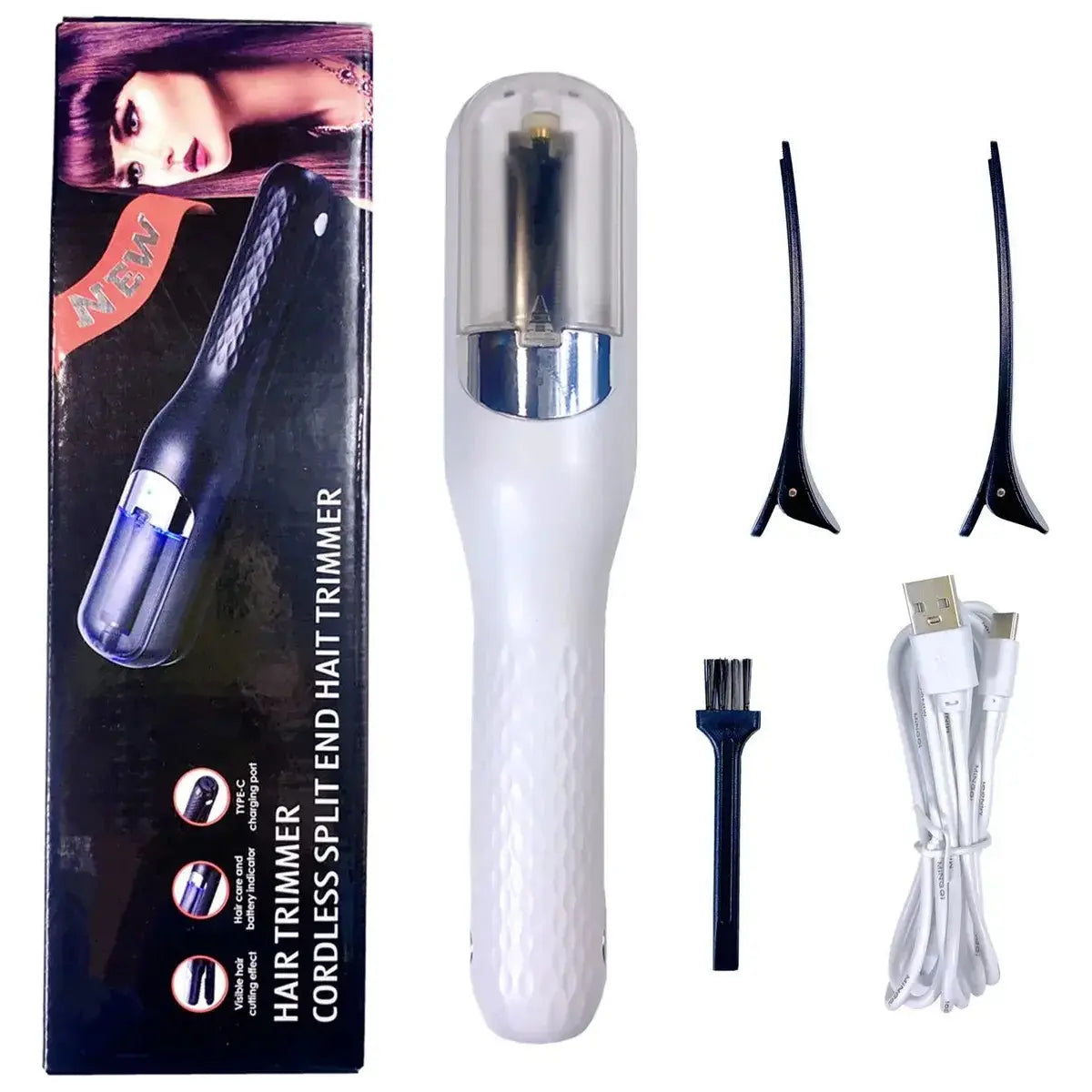 Rechargeable Cordless Split Ends Trimmer - Glam Global UK