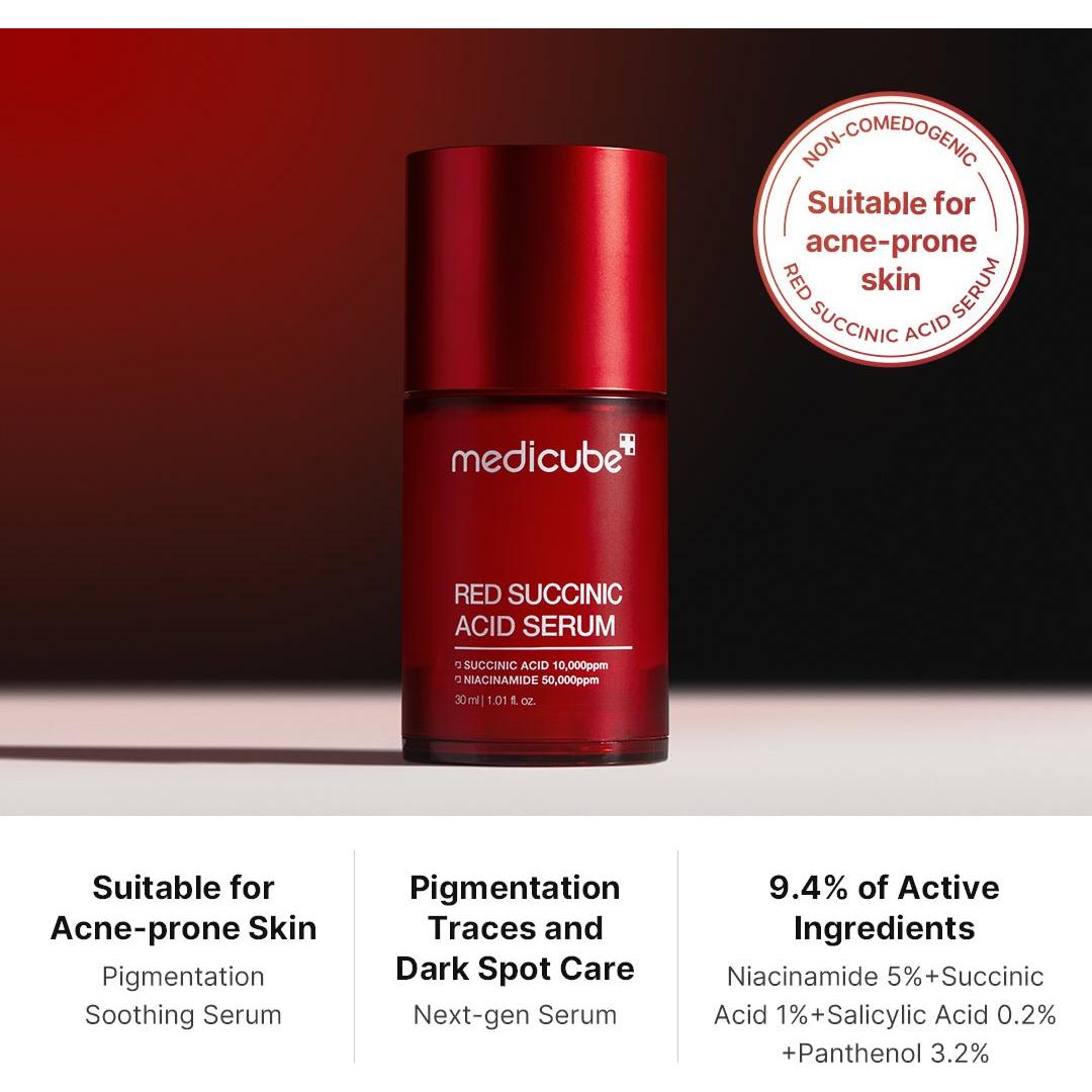 Red Succinic Acid Serum - Glam Global UK