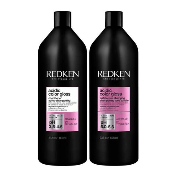 Redken Acidic Color Gloss Shampoo 1000ml & Conditioner 1000ml - Glam Global UKRedken