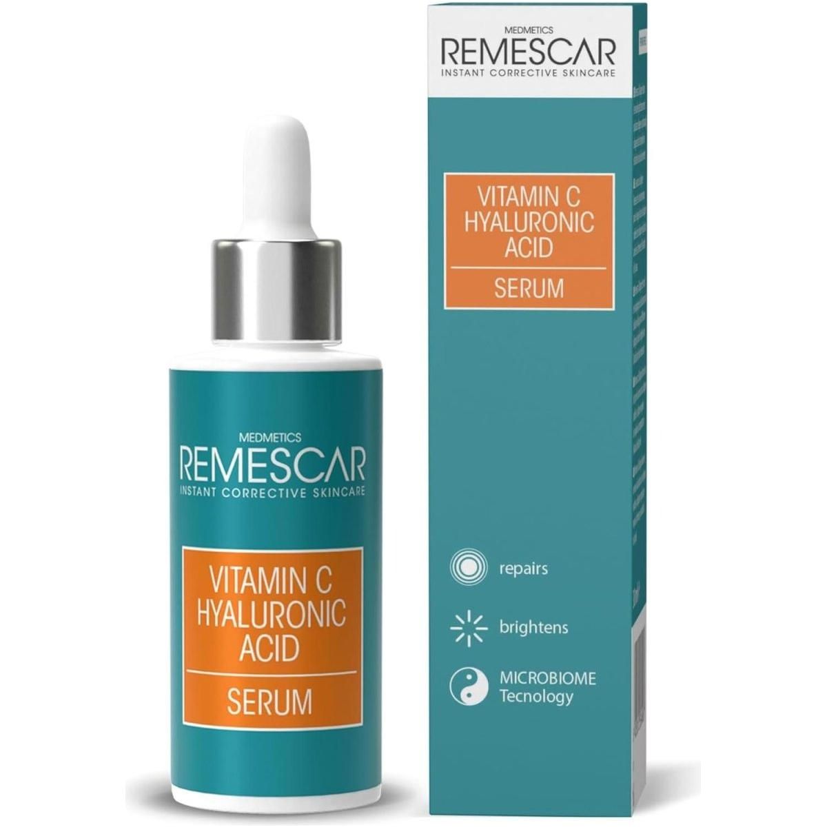 Remescar Vitamin C and Hyaluronic Acid Serum - 30ml - Glam Global UK