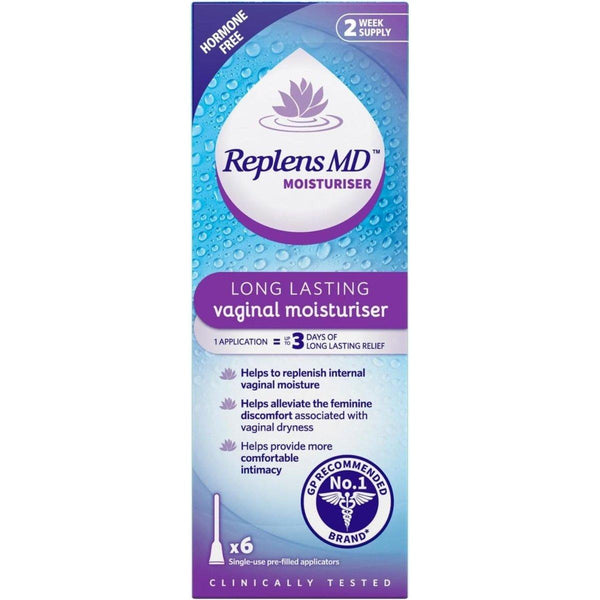 ReplensMD Long Lasting Vaginal Moisturiser - Pack of 6 Pre - Filled Applicators - Glam Global UKReplensMD