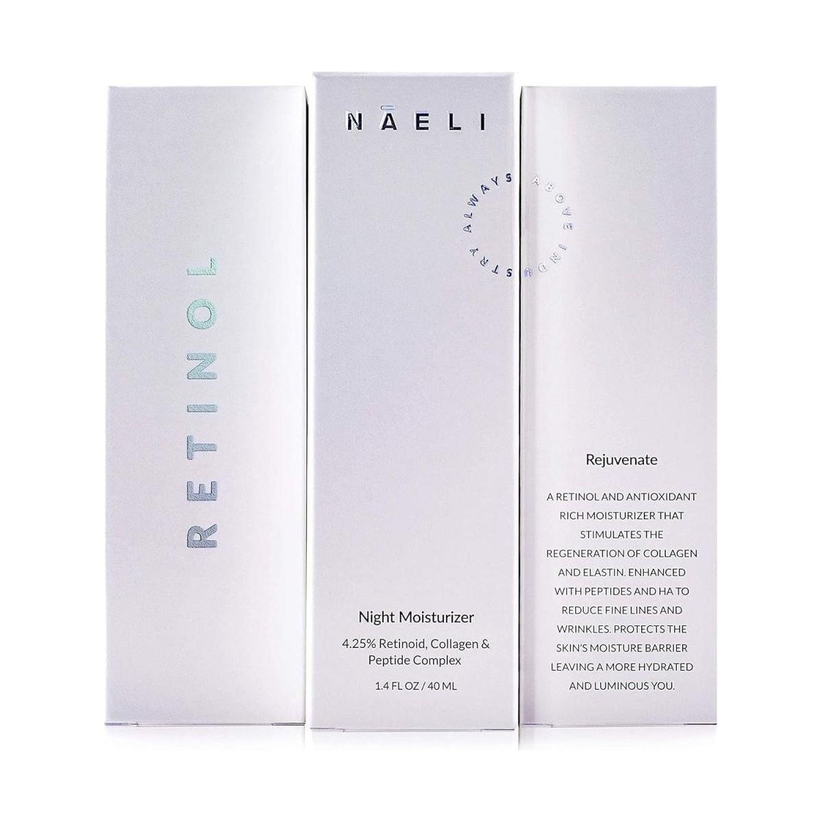 Retinoid Cream - 4.25% Retinol Night Moisturizer for Face & Neck with Collagen, Peptides & Hyaluronic Acid - anti Aging Wrinkle Cream, Improves Skin Tone & Texture, 1.4 Oz - Glam Global UK