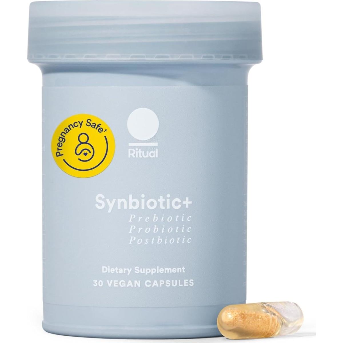 Ritual Synbiotic+ : Probiotic, Prebiotic, Postbiotic, 3 - In - 1 Formula - 30 Vegan Capsules - Glam Global UK