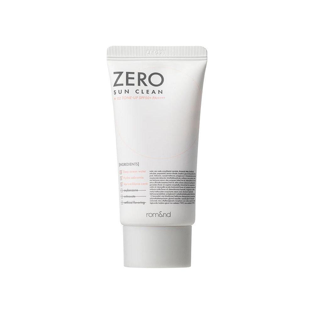 rom&nd ZERO SUN CLEAN 50ml, SPF 50+, PA++++ - Glam Global UK