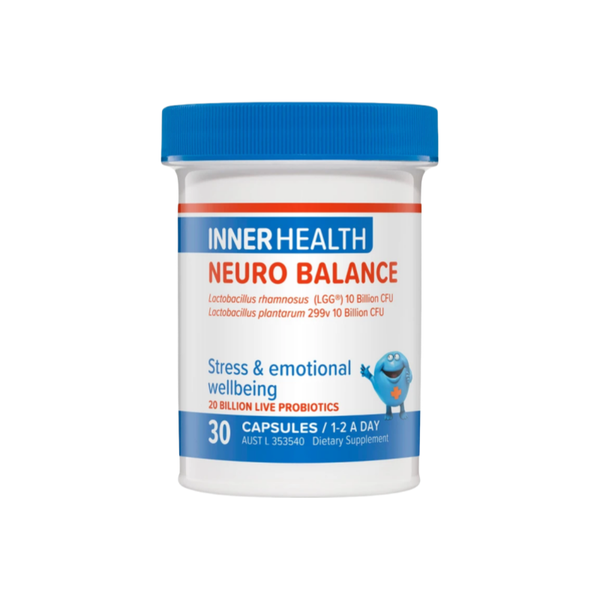 INNER HEALTH Neuro Balance - 30 Capsules | Supports Gut, Brain Health & Emotional Wellbeing