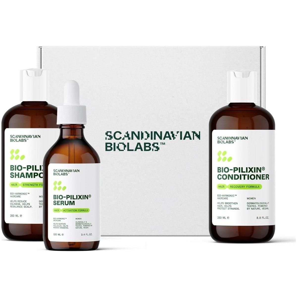 Scandinavian Biolabs Hair Routine Women Gift Set 2 x 250 ml + 100 ml - Glam Global UK