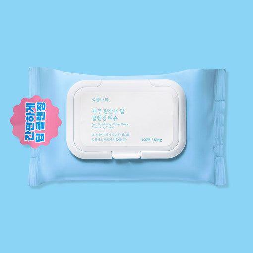 Shingmulnara Jeju Sparkling Water Quick & Deep Cleansing Tissue 100 Sheets 504g - Glam Global UK