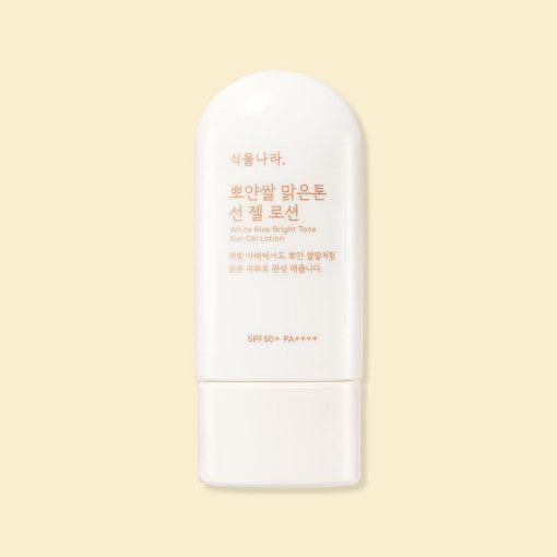 Shingmulnara White Rice Bright Tone Sun Gel Lotion 60ml SPF50+ PA++++ - Glam Global UK