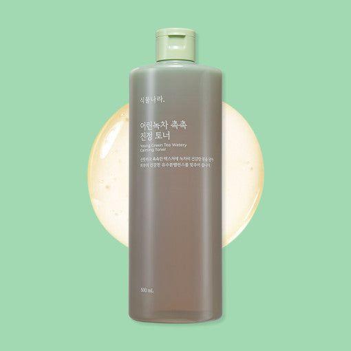 Shingmulnara Young Green Tea Watery Calming Toner 500ml - Glam Global UK