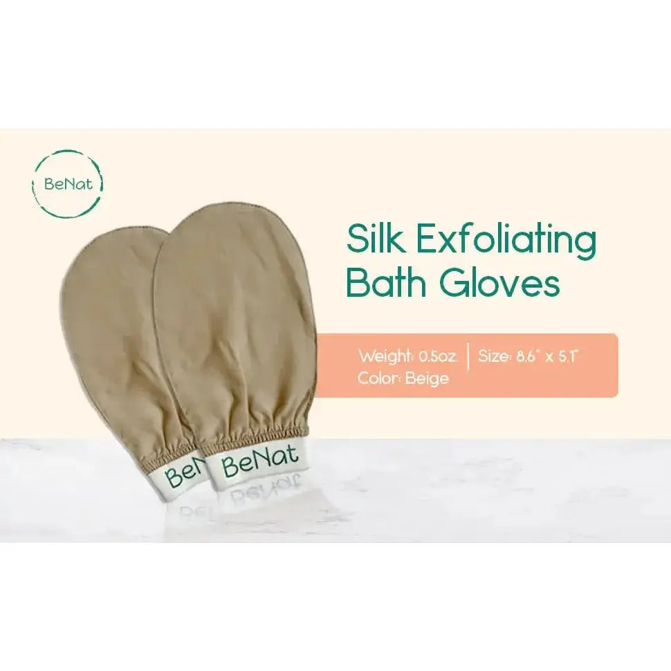 Silk Exfoliating Bath Gloves - Glam Global UK