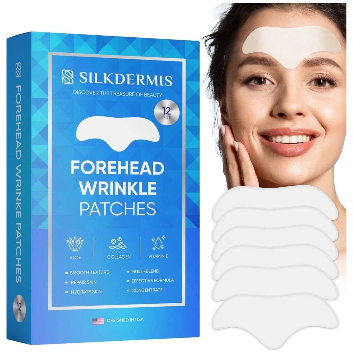 SILKDERMIS Forehead Wrinkle Patches - 12 pcs (Pack of 1) - Glam Global UK